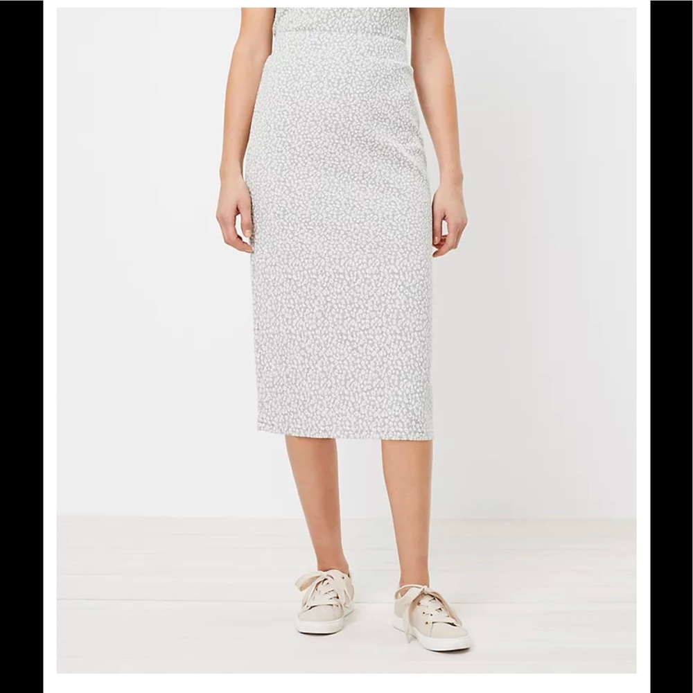 Animal print pull on midi skirt by Loft
